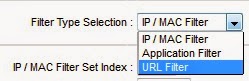 Menu Filter URL pada router
