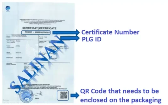 lokasi kode QR sertifikat SDPPI