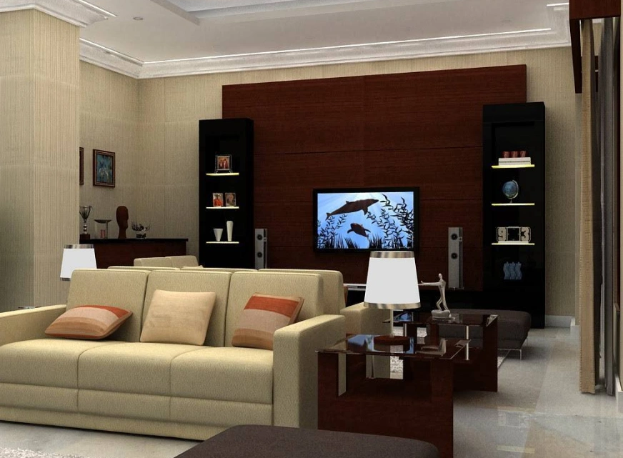 Contoh desain interior ruang tamu minimalis elegan