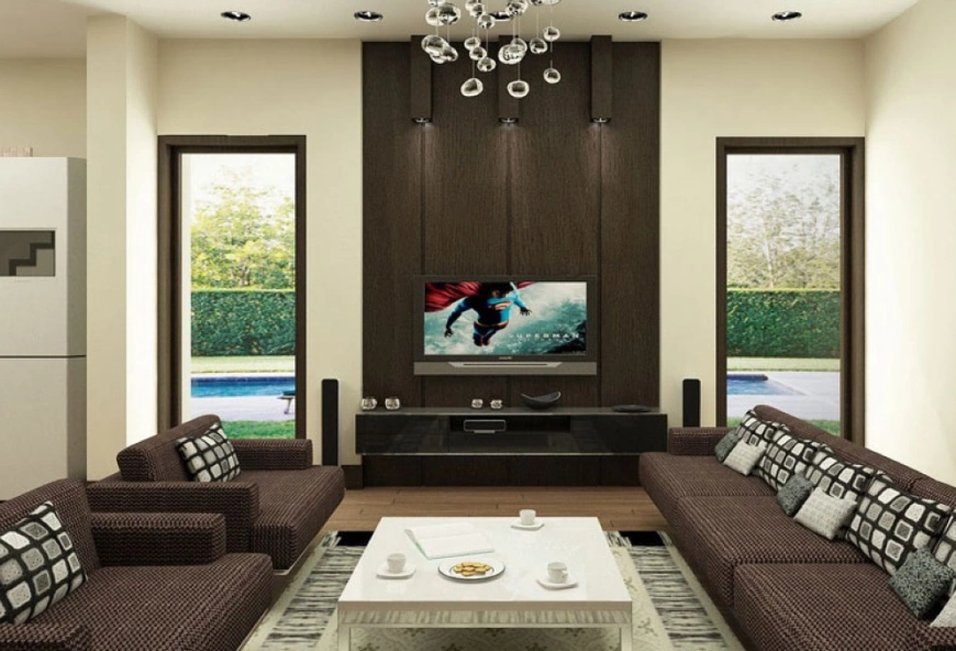 Contoh desain interior ruang tamu minimalis elegan