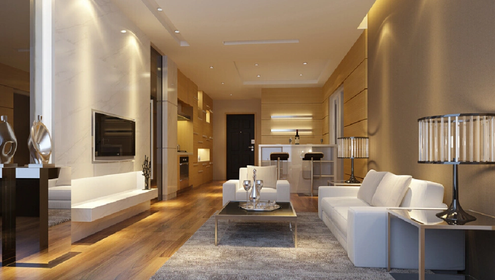 Contoh desain interior ruang tamu minimalis elegan