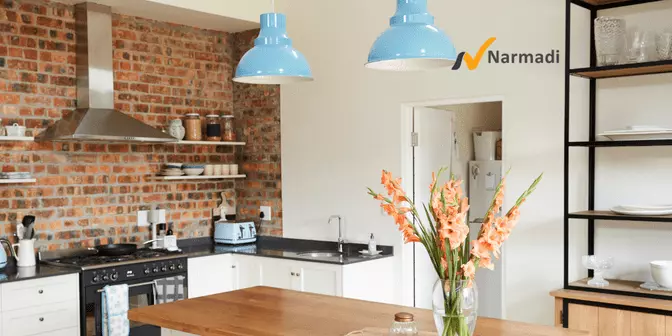 Dekorasi tata cahaya dan sirkulasi udara di ruang dapur