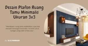 Desain Plafon Ruang Tamu Minimalis Ukuran 3x3