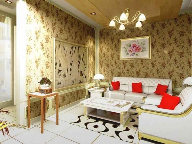 Desain interior ruang tamu bergaya minimalis di rumah type 36