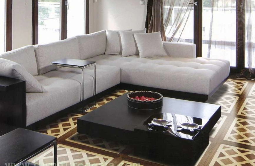 Desain interior ruang tamu bergaya minimalis di rumah type 36