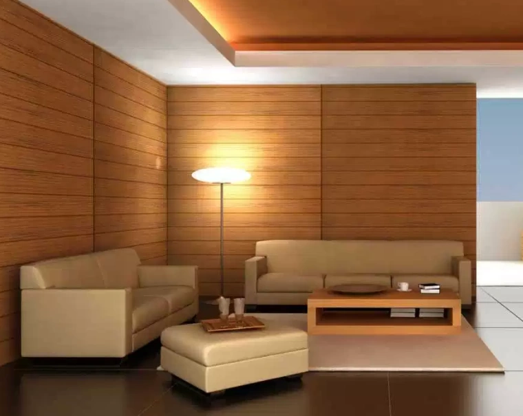 Desain interior ruang tamu bergaya minimalis di rumah type 36