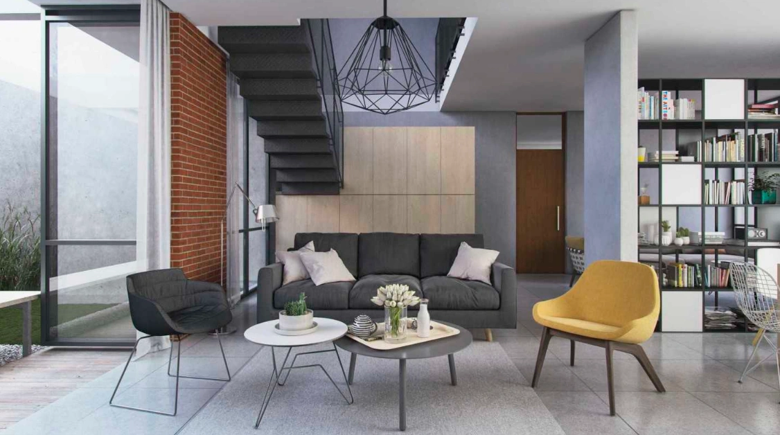 Desain interior ruang tamu modern terbaik