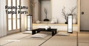 Ruang tamu tanpa kursi