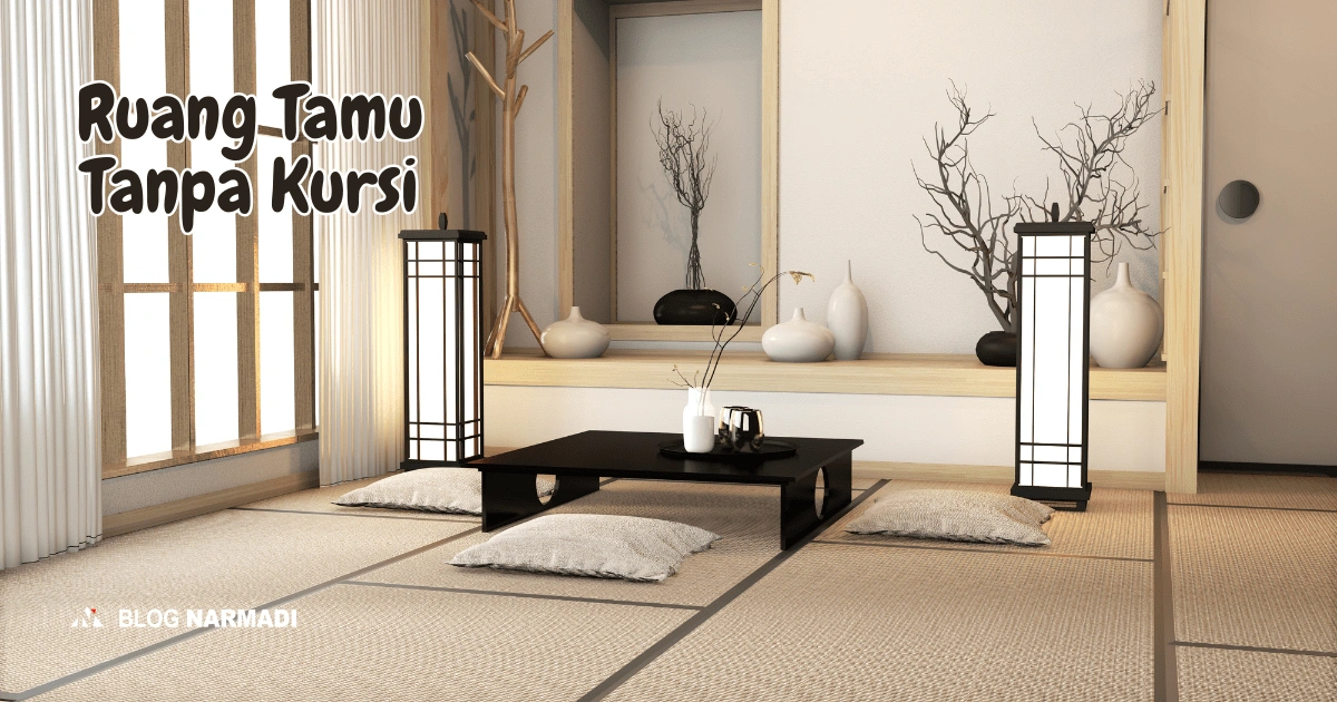 Ruang tamu tanpa kursi
