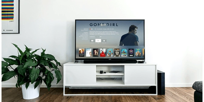 Ruang tv dan meja loker