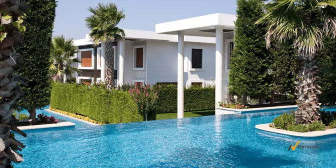 Tanaman rambat di kolam renang