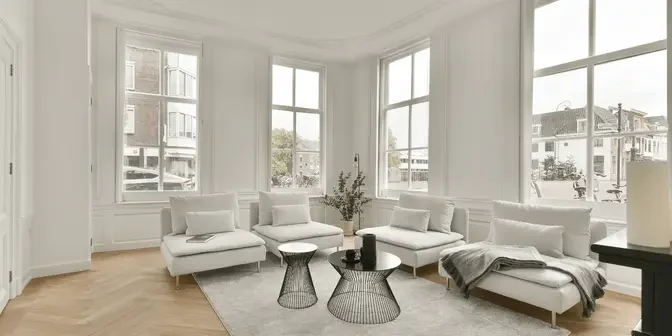 desain ruang tamu dengan furniture modern bergaya minimalis