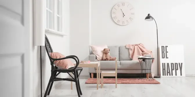 model ruang tamu dengan konsep minimalis yang sederhana