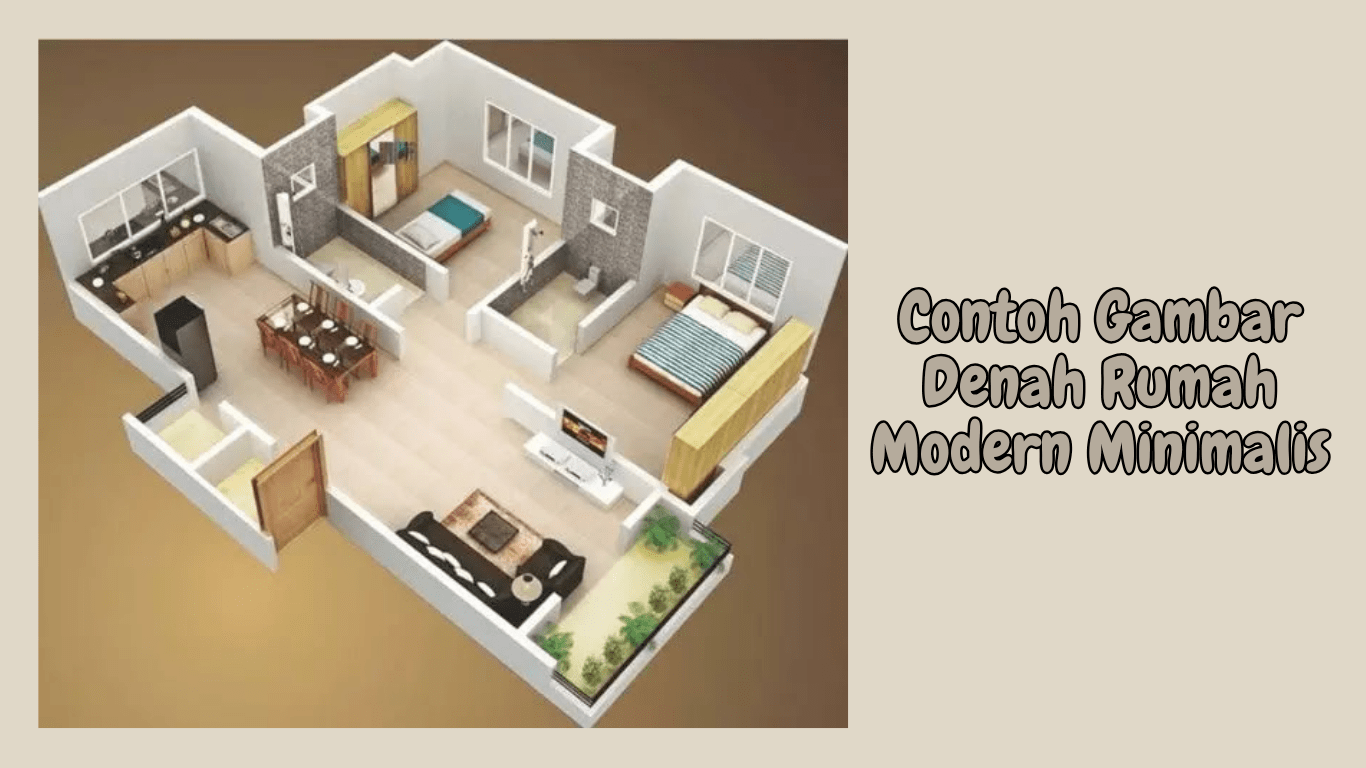 Contoh gambar denah rumah modern minimalis
