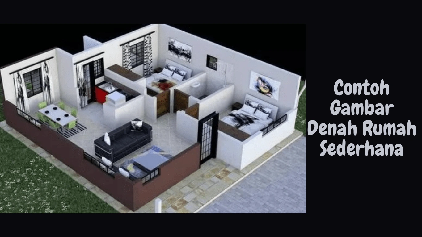 Contoh gambar denah rumah sederhana